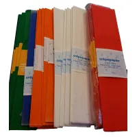 Partij Crêpepapier set van 20 stuks div. kleuren